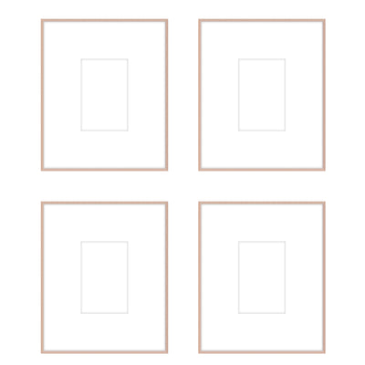 Art Gallery Wall -The Quads #Q204 Ashton (Flat) / Rose Gold Gallery Walls Made Easy