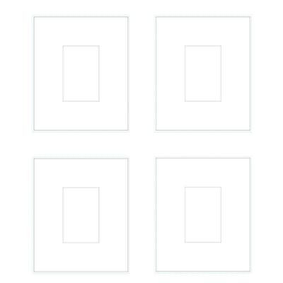 Art Gallery Wall -The Quads #Q204 Ashton (Flat) / White Gallery Walls Made Easy