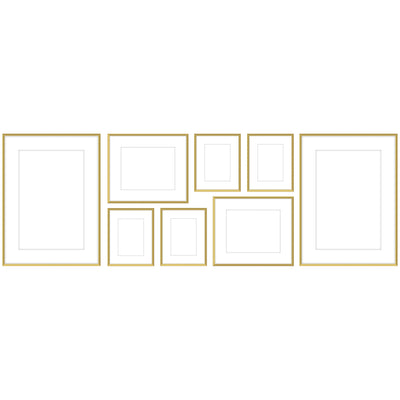 Gallery Wall - #107 Ashton (Flat) / Gold Satin Gallery Walls Made Easy