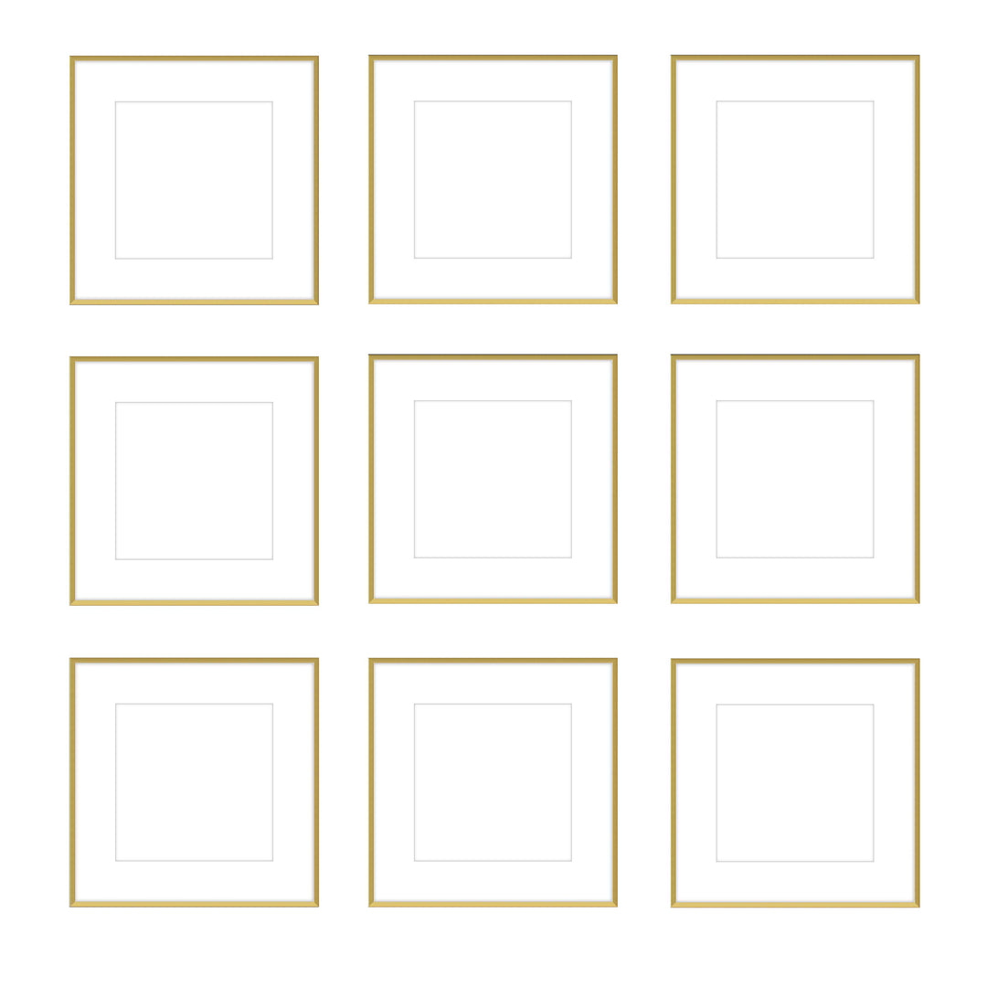 Gallery Wall - The Grids #G902 Ashton (Flat) / Gold Satin Gallery Walls Made Easy
