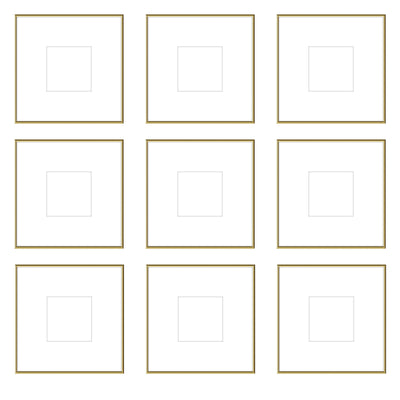 Gallery Wall - The Grids #G905 Ashton (Flat) / Gold Gloss Gallery Walls Made Easy