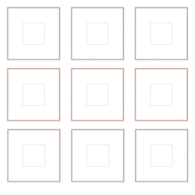 Gallery Wall - The Grids #G905 Ashton (Flat) / Rose Gold Gallery Walls Made Easy