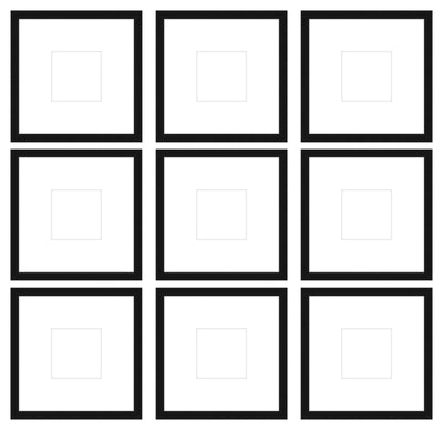 Gallery Wall - The Grids #G905 Darby / Black Satin Gallery Walls Made Easy