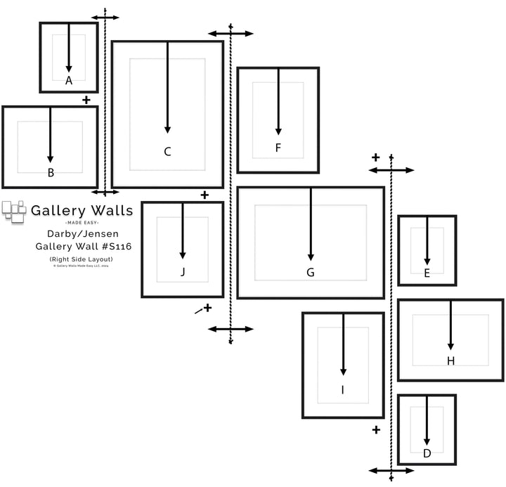 Staircase Gallery Wall - #S116 Gallery Walls Made Easy