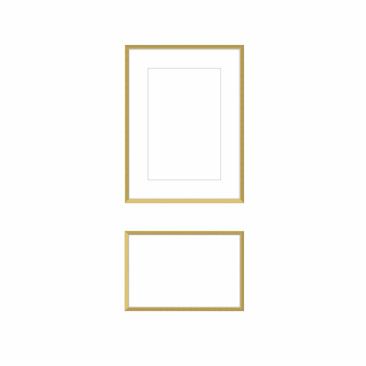 Art Gallery Wall #809 Ashton Frame (flat) / Gold Satin Gallery Walls Made Easy