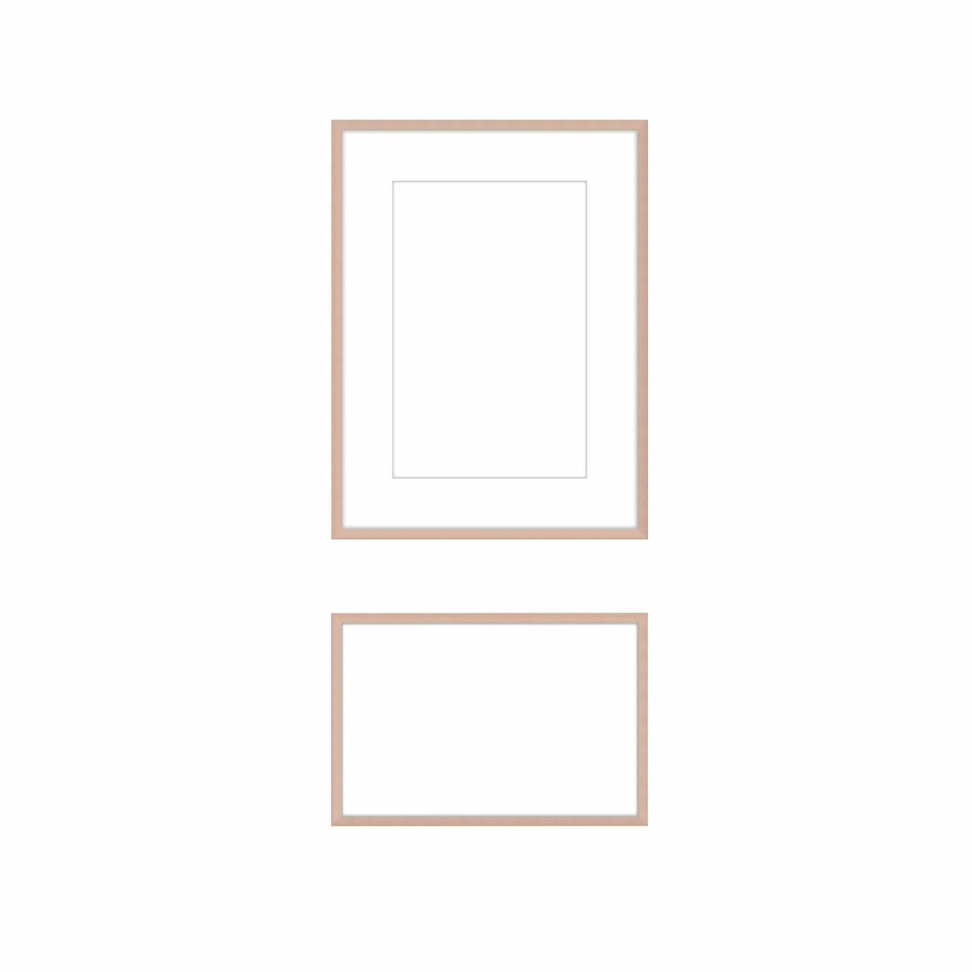 Art Gallery Wall #809 Ashton Frame (flat) / Rose Gold Gallery Walls Made Easy