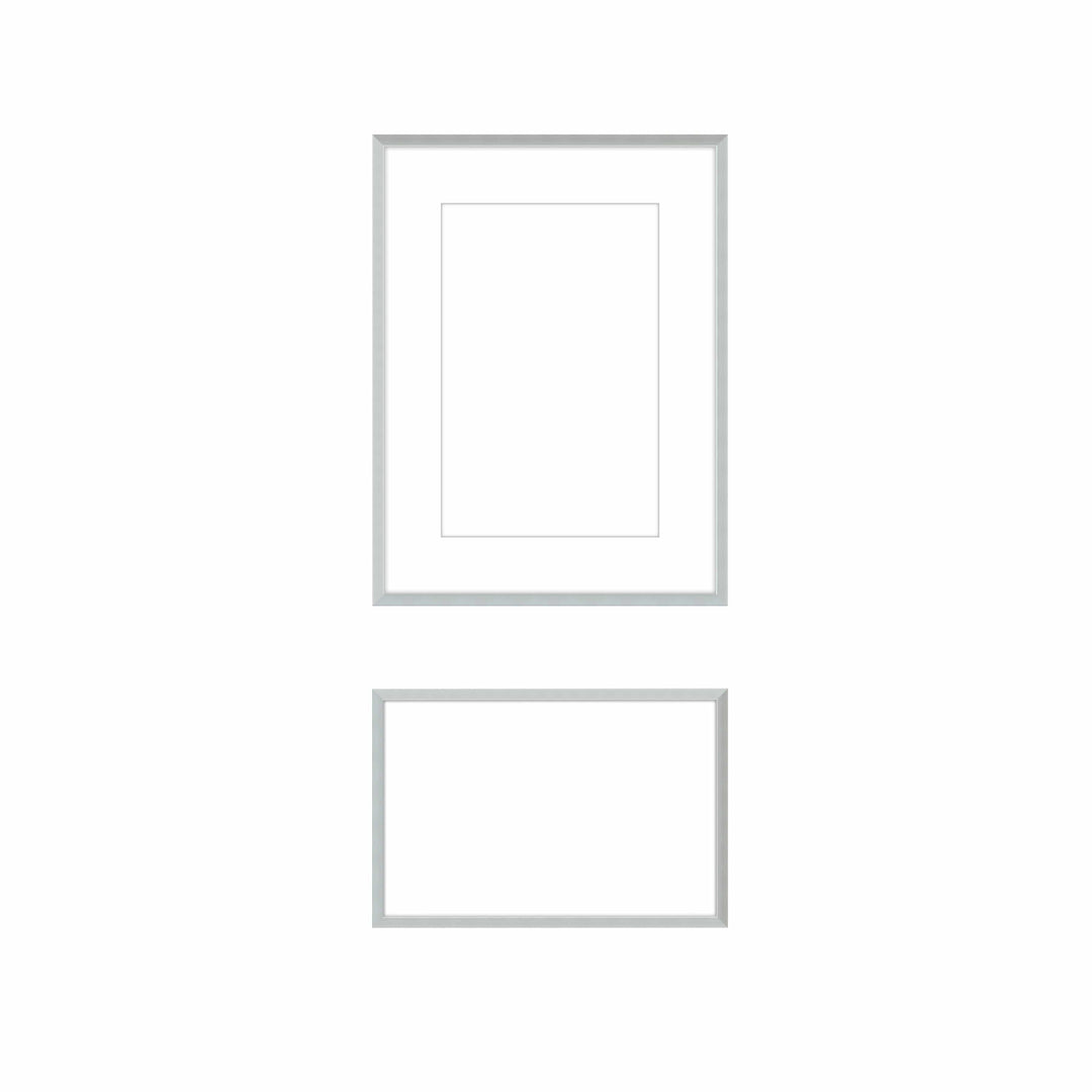 Art Gallery Wall #809 Ashton Frame (flat) / Silver Satin Gallery Walls Made Easy