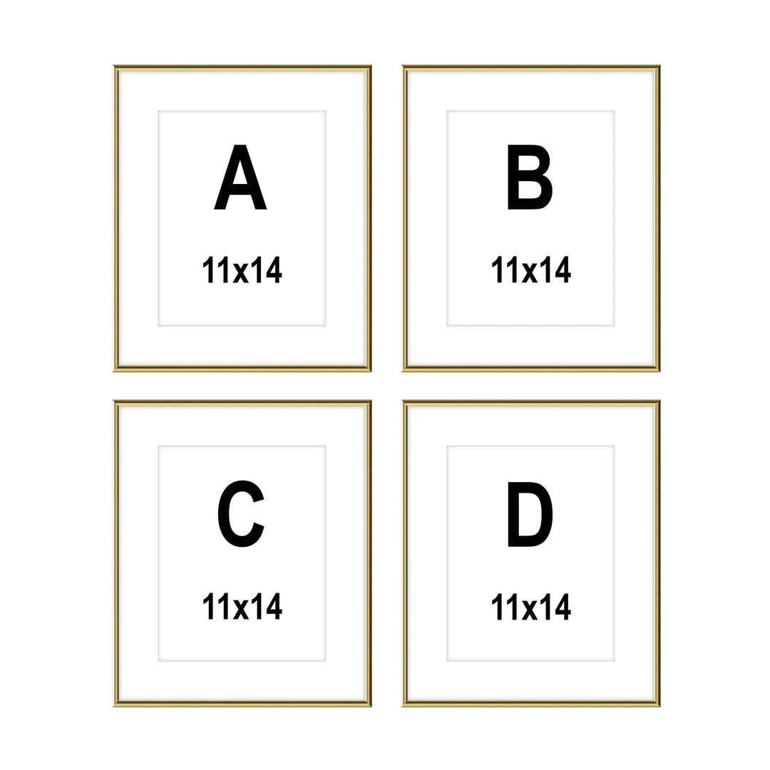 Art Gallery Wall - #Q201 Ashton (Flat) / Gold Gloss Gallery Walls Made Easy