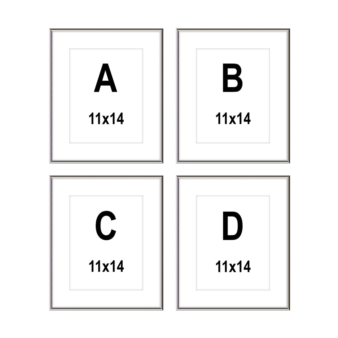 Art Gallery Wall - #Q201 Ashton (Flat) / Silver Gloss Gallery Walls Made Easy