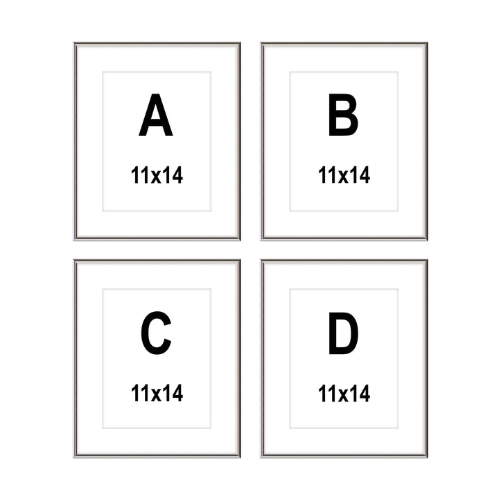 Art Gallery Wall - #Q201 Ashton (Flat) / Silver Gloss Gallery Walls Made Easy