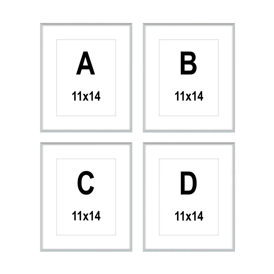 Art Gallery Wall - #Q201 Ashton (Flat) / Silver Satin Gallery Walls Made Easy