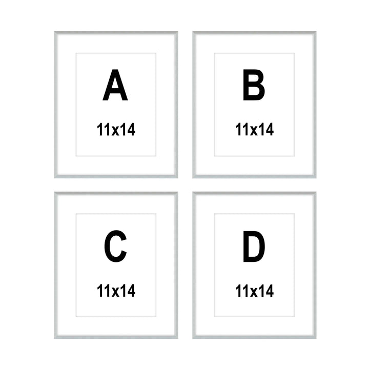 Art Gallery Wall - #Q201 Ashton (Flat) / Silver Satin Gallery Walls Made Easy