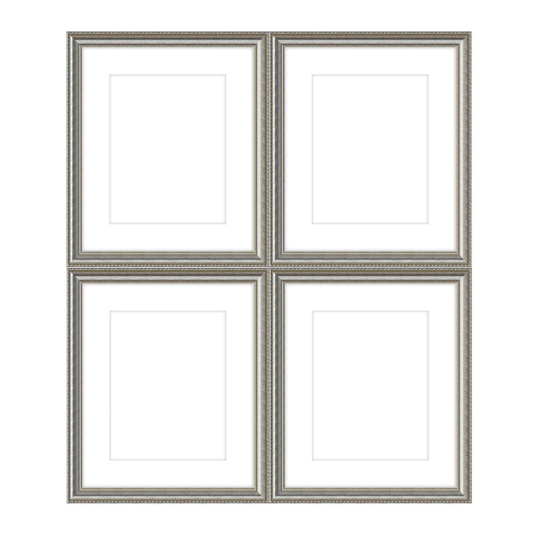 Gallery Wall - The Quads #Q201 Graysen / Silver Satin Gallery Walls Made Easy