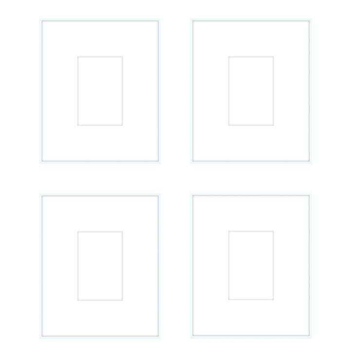 Art Gallery Wall -The Quads #Q204 Ashton (Flat) / White Gallery Walls Made Easy