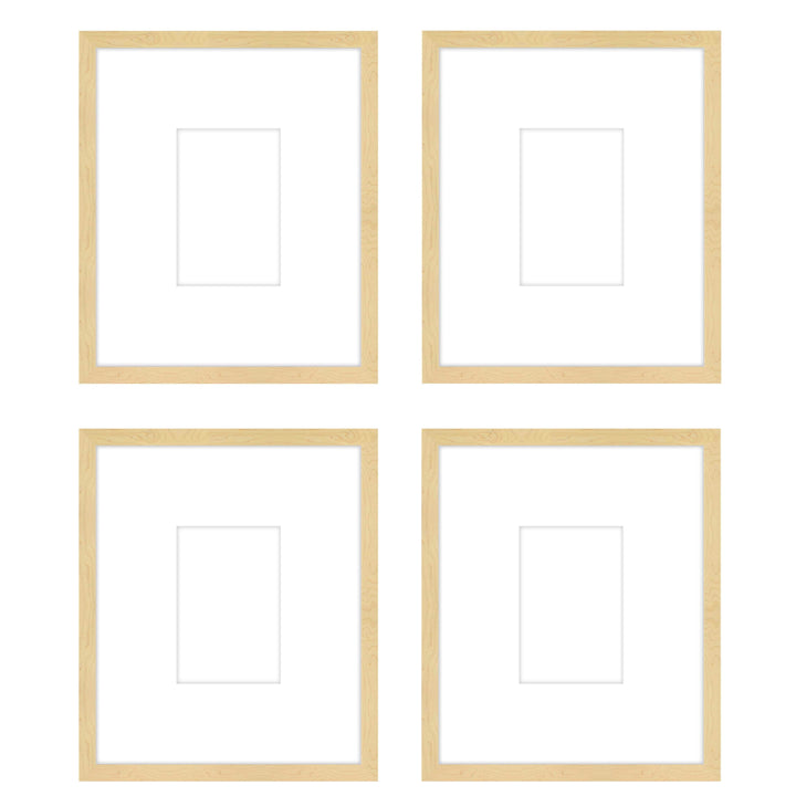 Art Gallery Wall -The Quads #Q204 Darby / Sand Gallery Walls Made Easy