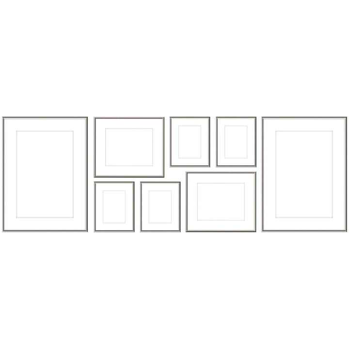 Copy of Gallery Wall - #107 Ashton (Flat) / Silver Gloss Gallery Walls Made Easy