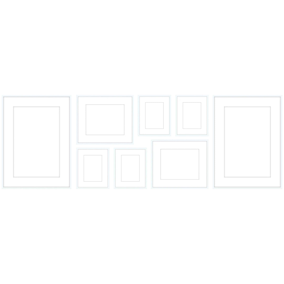 Copy of Gallery Wall - #107 Ashton (Flat) / White Gallery Walls Made Easy