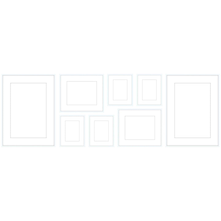 Copy of Gallery Wall - #107 Ashton (Flat) / White Gallery Walls Made Easy