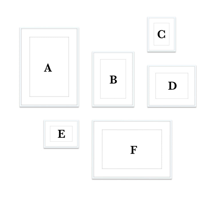 Copy of Gallery Wall #114 Ashton (Flat) / White Gallery Walls Made Easy