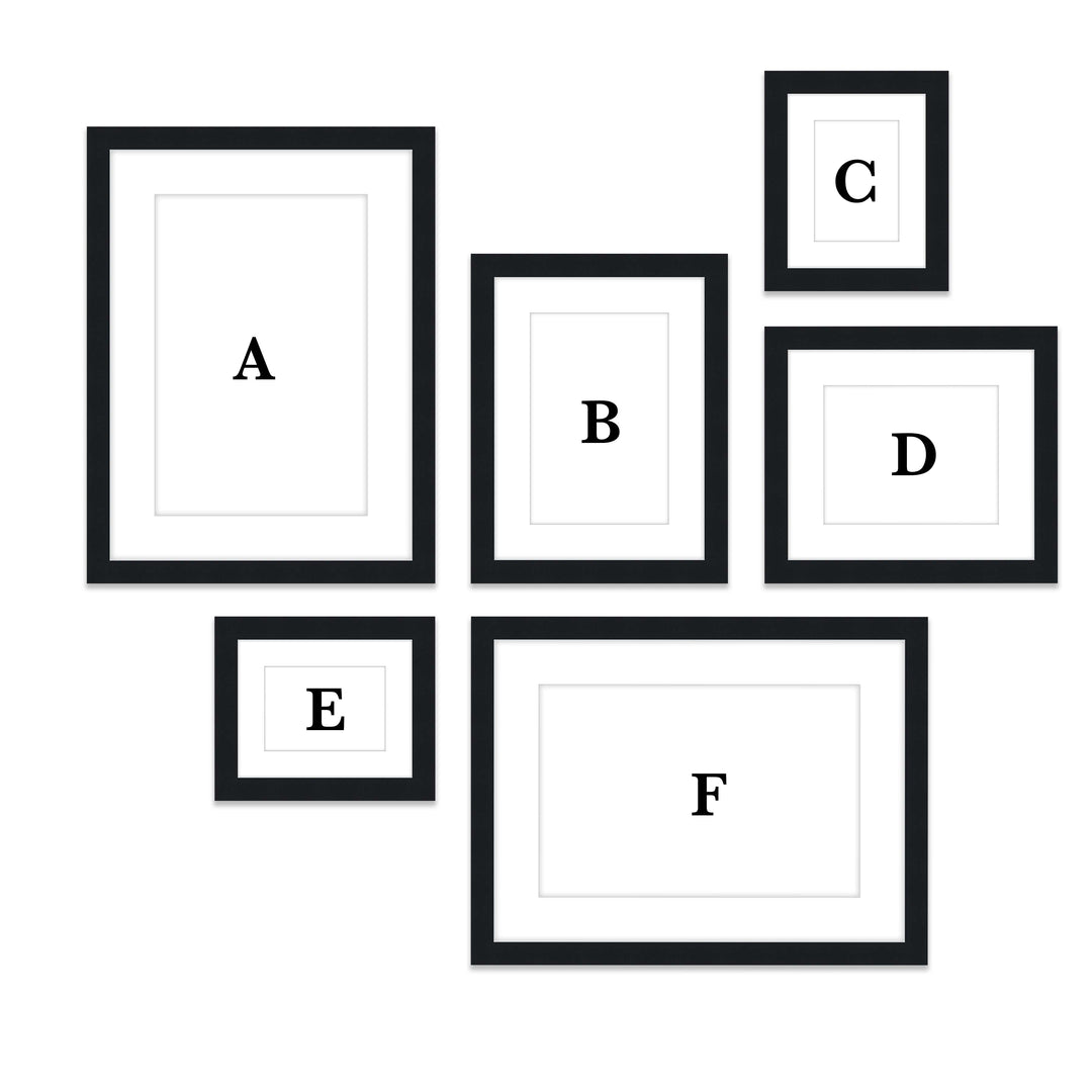 Copy of Gallery Wall #114 Darby / Black Satin Gallery Walls Made Easy