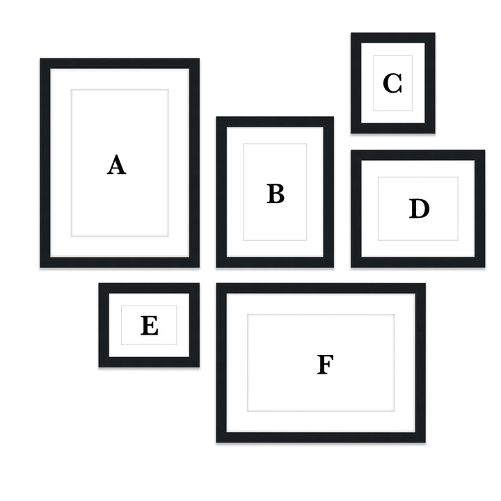 Copy of Gallery Wall #114 Darby / Black Satin Gallery Walls Made Easy