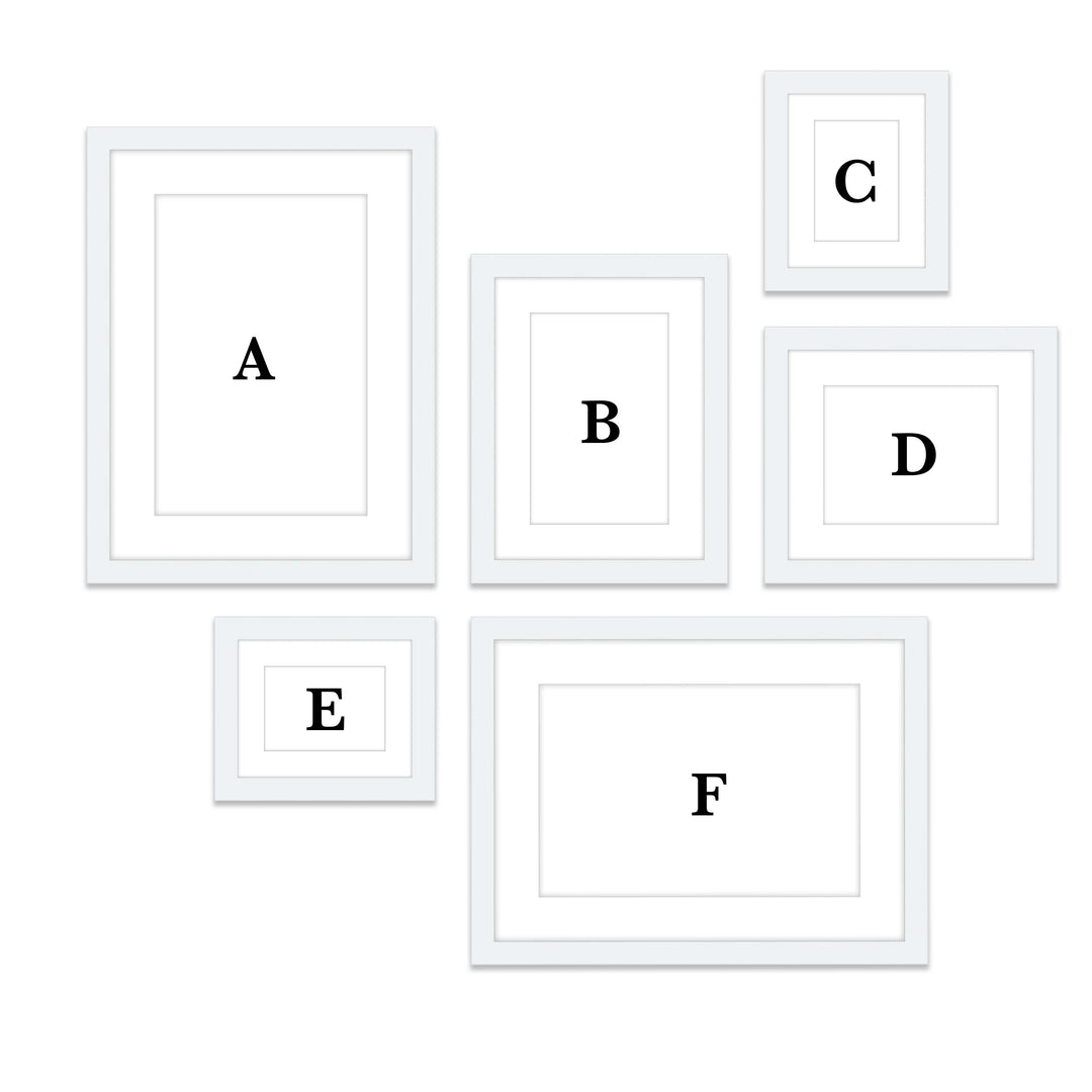 Copy of Gallery Wall #114 Darby / White Gallery Walls Made Easy