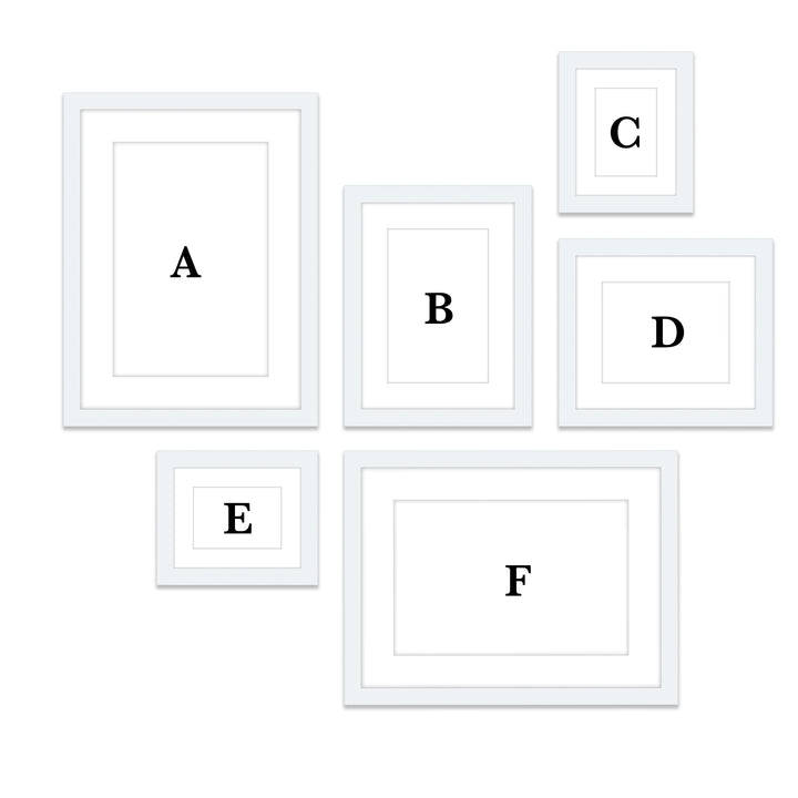 Copy of Gallery Wall #114 Darby / White Gallery Walls Made Easy