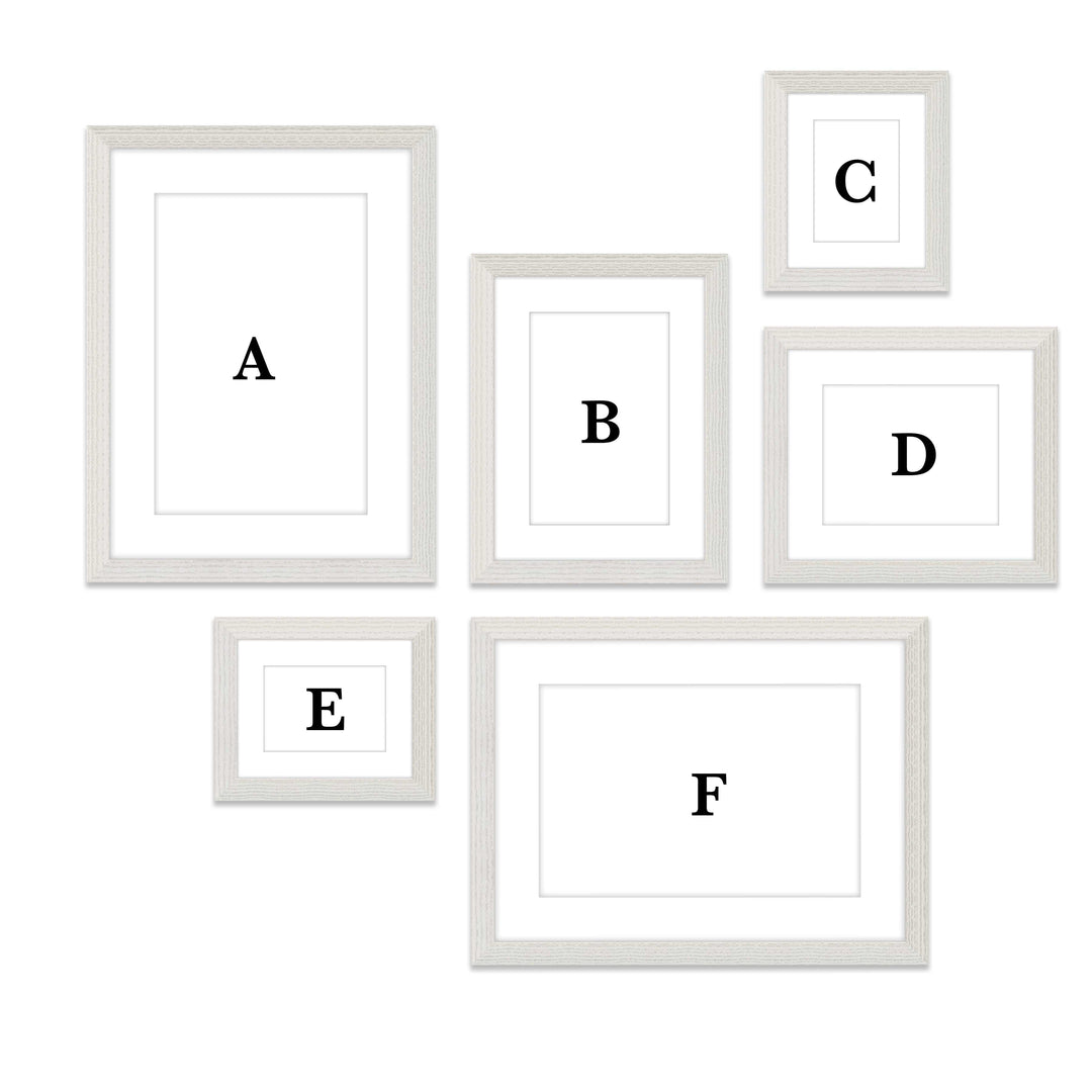 Copy of Gallery Wall #114 Darby / White Wash Gallery Walls Made Easy