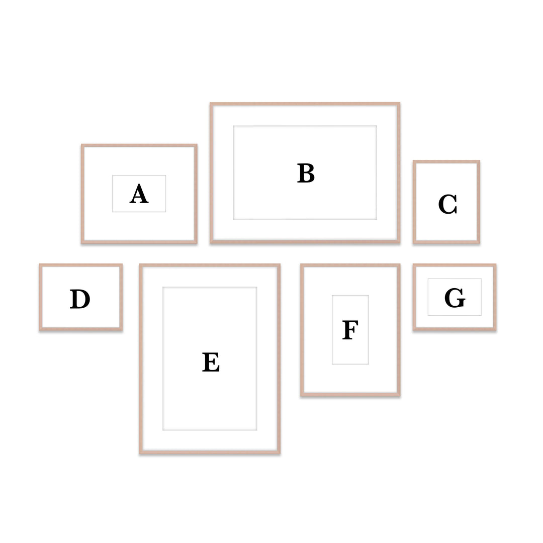 Copy of Gallery Wall #115 Ashton Frame (flat) / Rose Gold Gallery Walls Made Easy