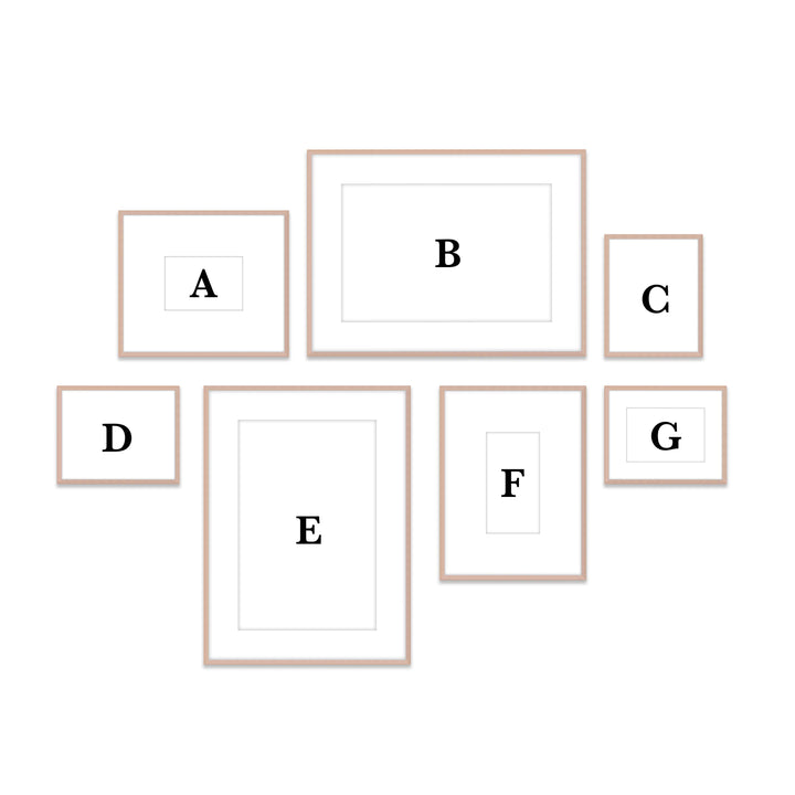Copy of Gallery Wall #115 Ashton Frame (flat) / Rose Gold Gallery Walls Made Easy