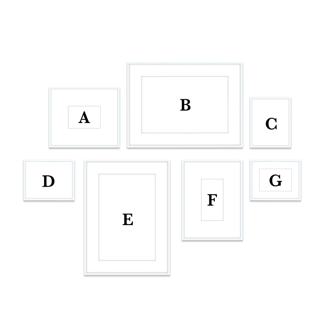 Copy of Gallery Wall #115 Ashton Frame (flat) / White Gallery Walls Made Easy