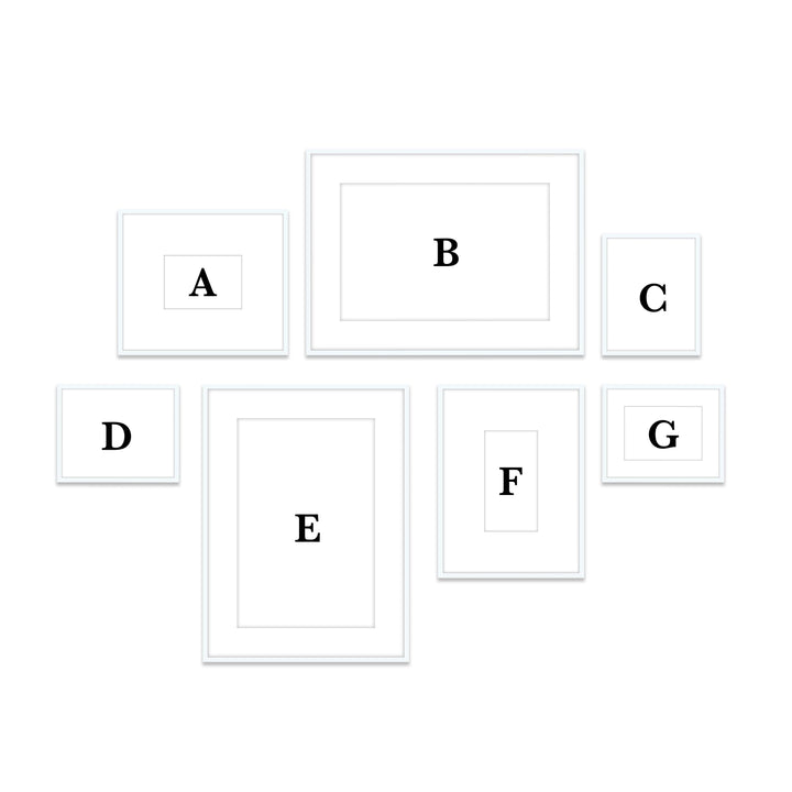 Copy of Gallery Wall #115 Ashton Frame (flat) / White Gallery Walls Made Easy