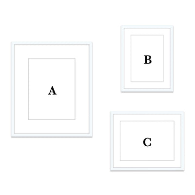 Copy of Gallery Wall #802 Ashton (Flat) / White Gallery Walls Made Easy