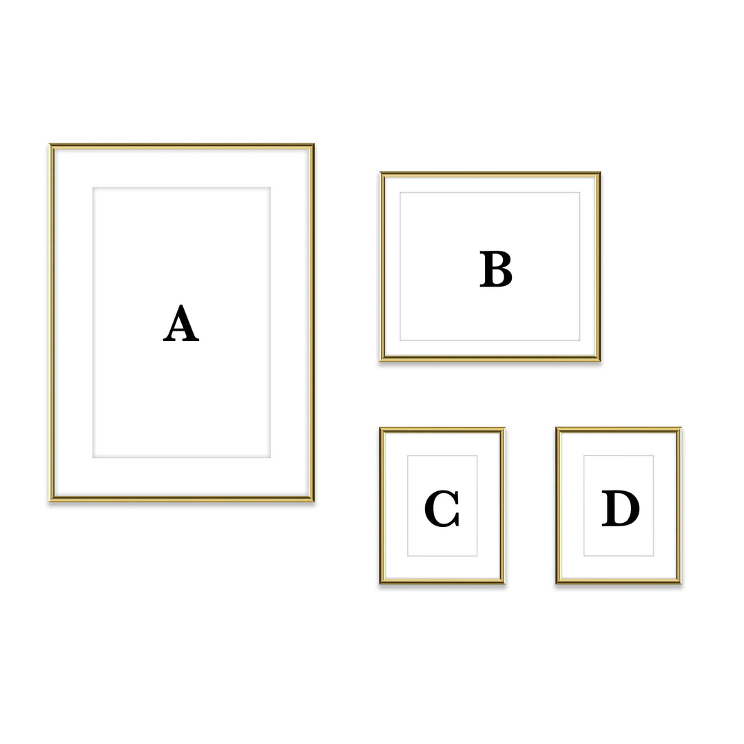 Copy of Gallery Wall - #804 Ashton (Flat) / Gold Gloss Gallery Walls Made Easy