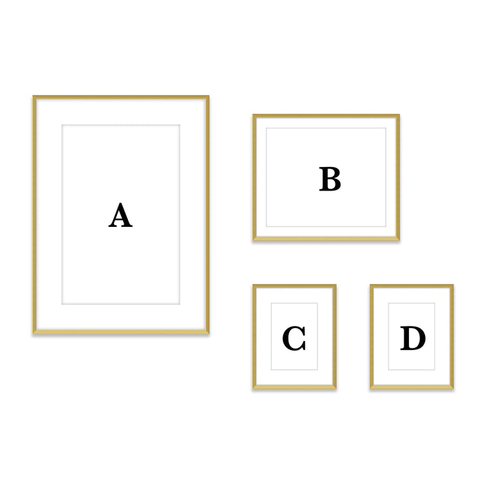 Copy of Gallery Wall - #804 Ashton (Flat) / Gold Satin Gallery Walls Made Easy