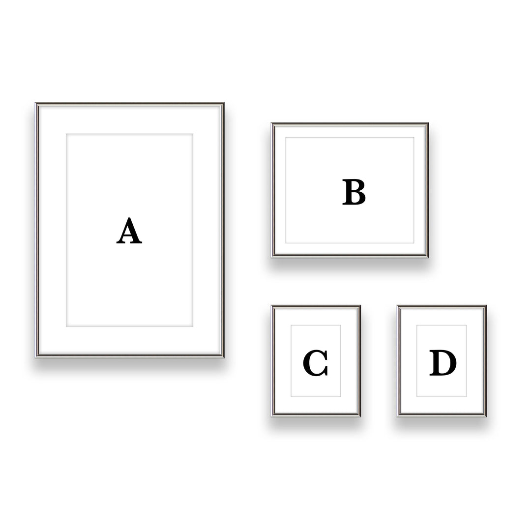 Copy of Gallery Wall - #804 Ashton (Flat) / Silver Gloss Gallery Walls Made Easy