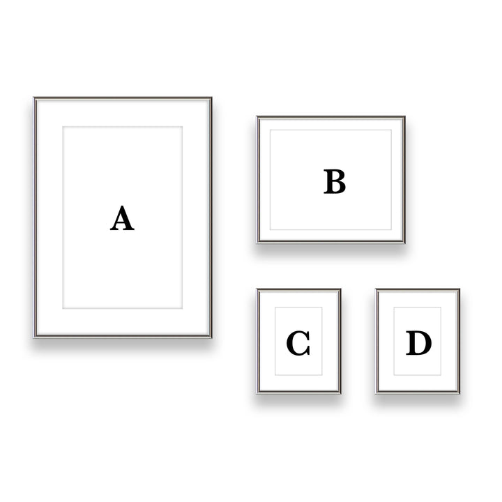 Copy of Gallery Wall - #804 Ashton (Flat) / Silver Gloss Gallery Walls Made Easy