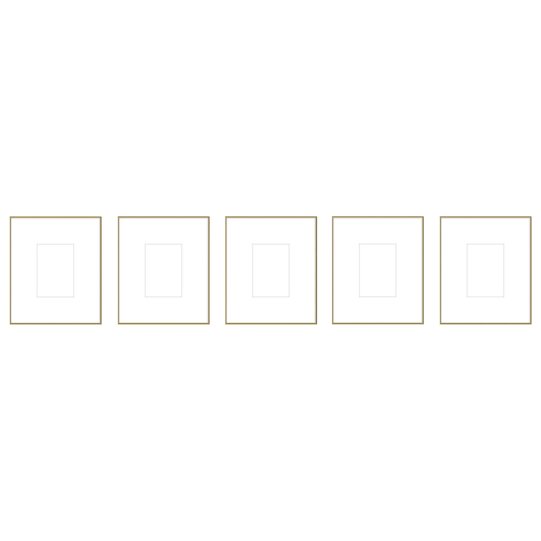 Gallery Wall #105 Ashton (Flat) / Gold Gloss Gallery Walls Made Easy