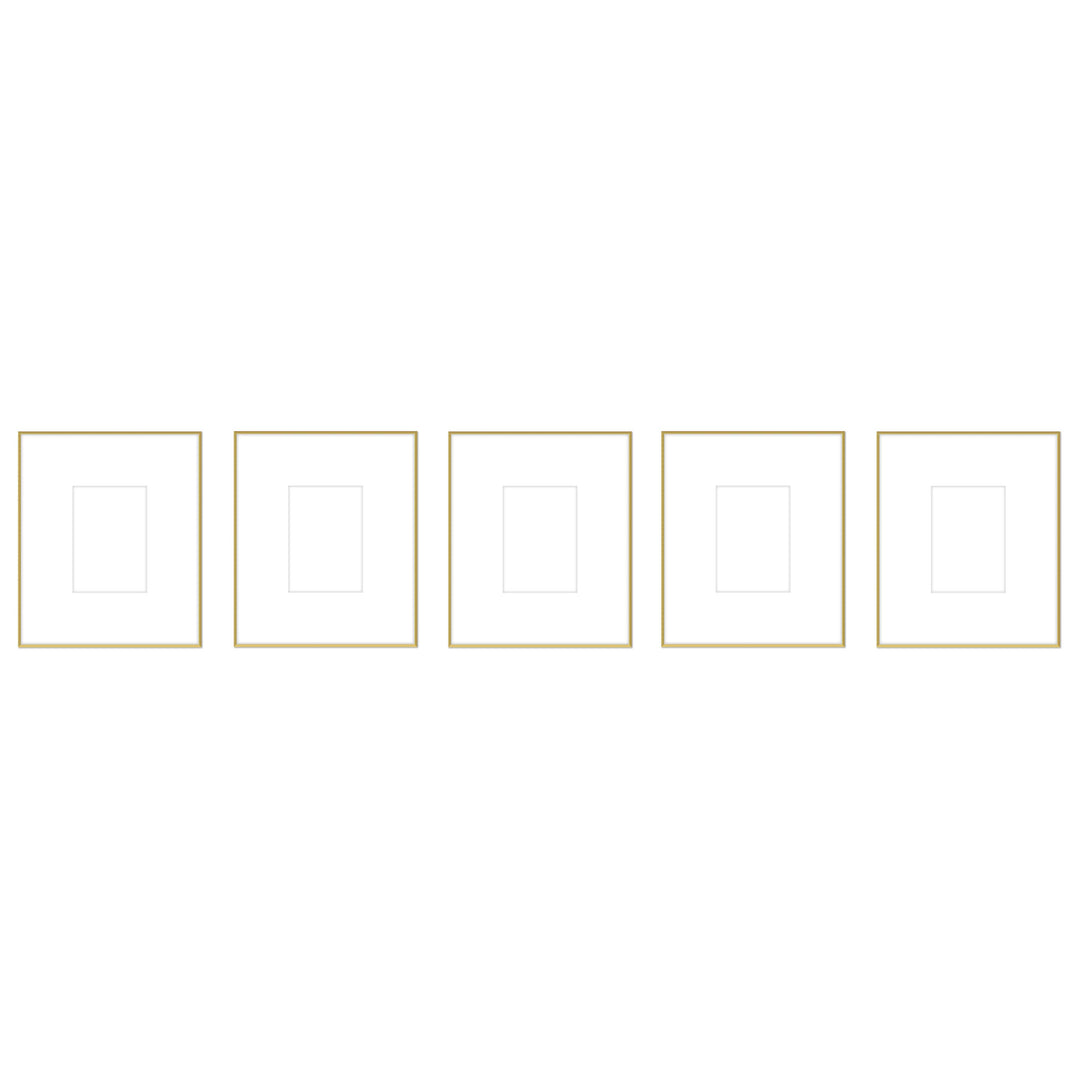 Gallery Wall #105 Ashton (Flat) / Gold Satin Gallery Walls Made Easy