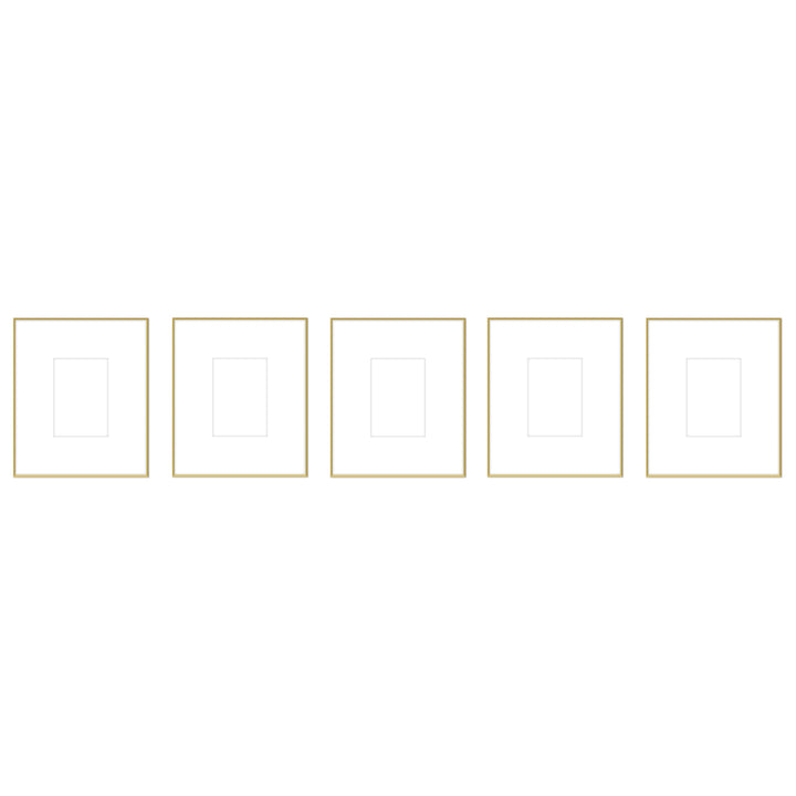 Gallery Wall #105 Ashton (Flat) / Gold Satin Gallery Walls Made Easy