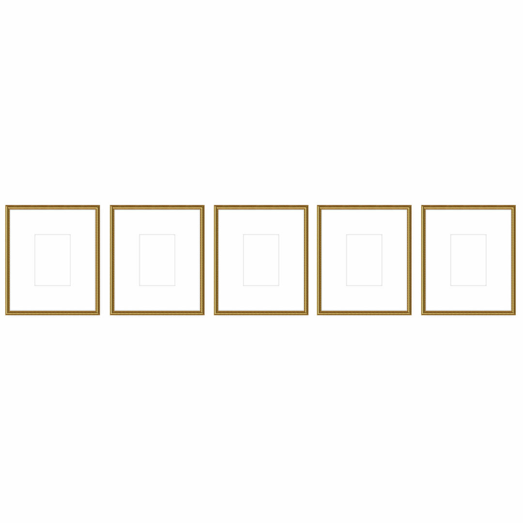 Gallery Wall #105 Hansen (Rounded) / Gold Satin Gallery Walls Made Easy