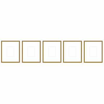 Gallery Wall #105 Hansen (Rounded) / Gold Satin Gallery Walls Made Easy