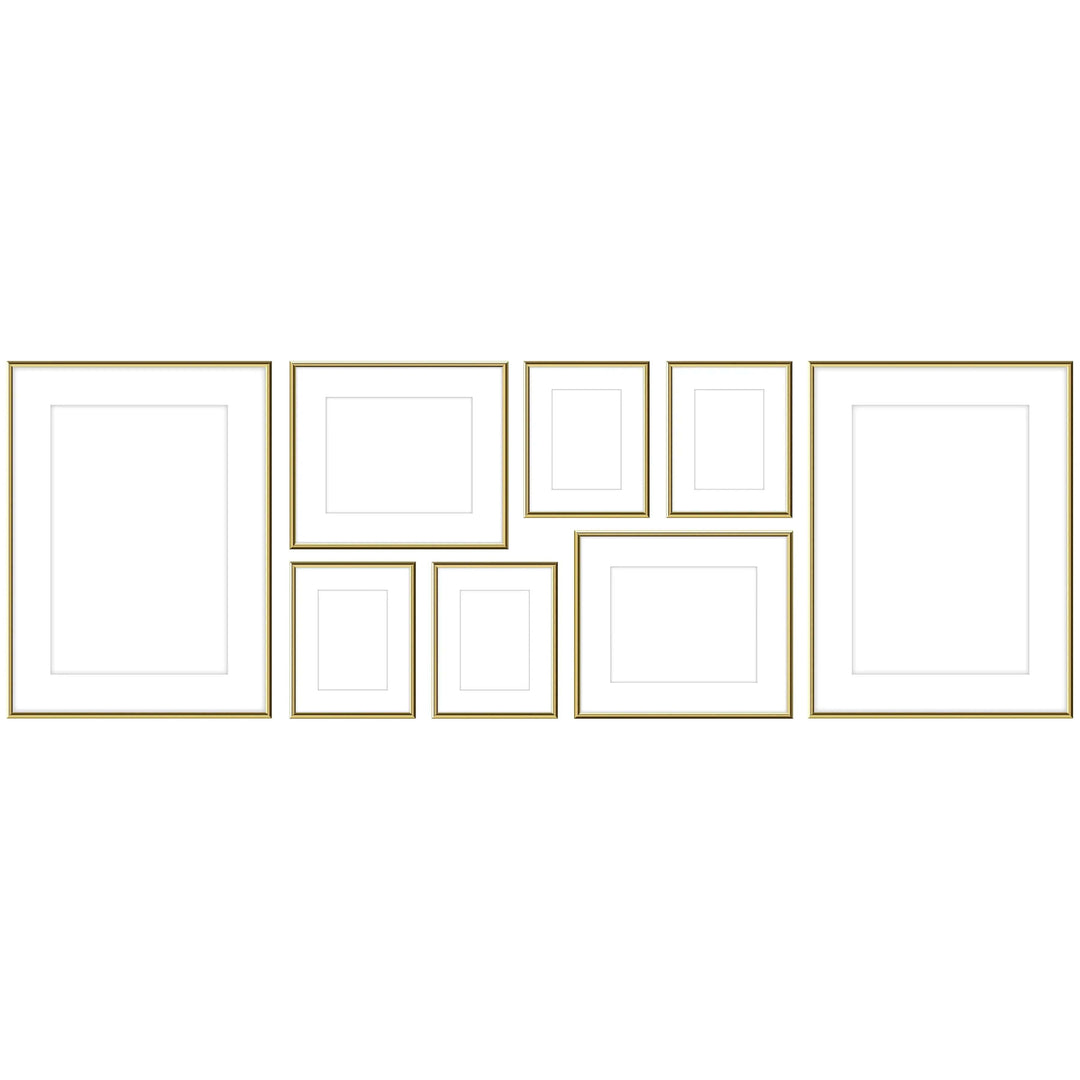 Gallery Wall - #107 Ashton (Flat) / Gold Gloss Gallery Walls Made Easy