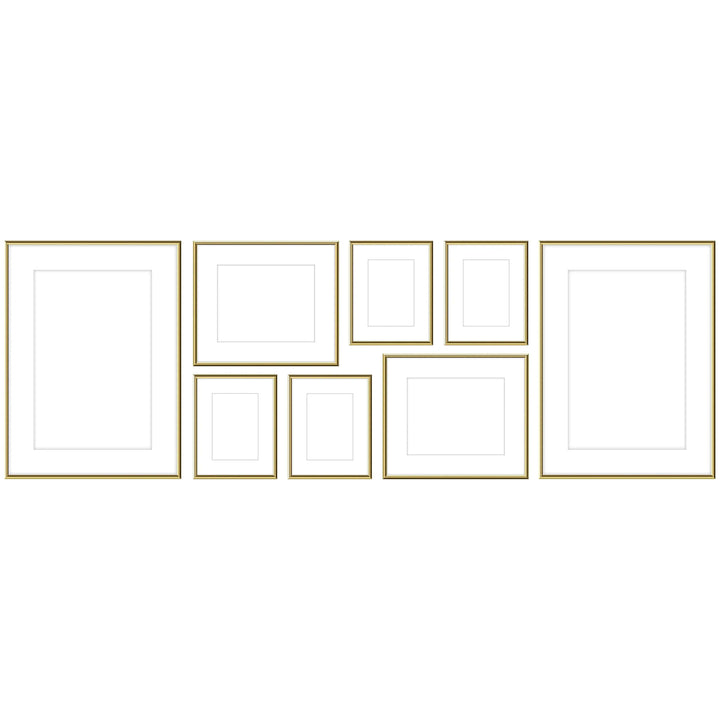 Gallery Wall - #107 Ashton (Flat) / Gold Gloss Gallery Walls Made Easy