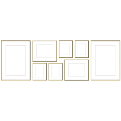 Gallery Wall - #107 Ashton (Flat) / Gold Gloss Gallery Walls Made Easy