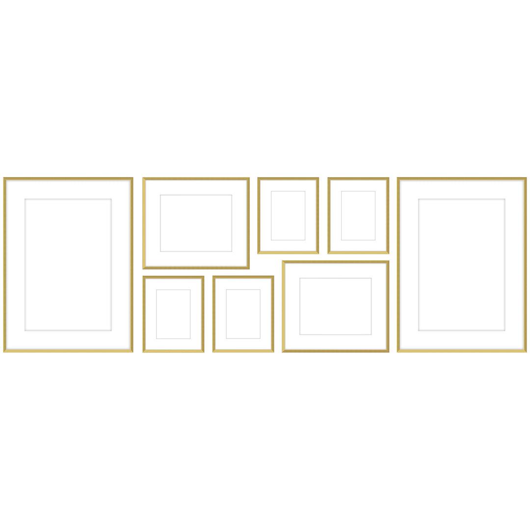 Gallery Wall - #107 Ashton (Flat) / Gold Satin Gallery Walls Made Easy