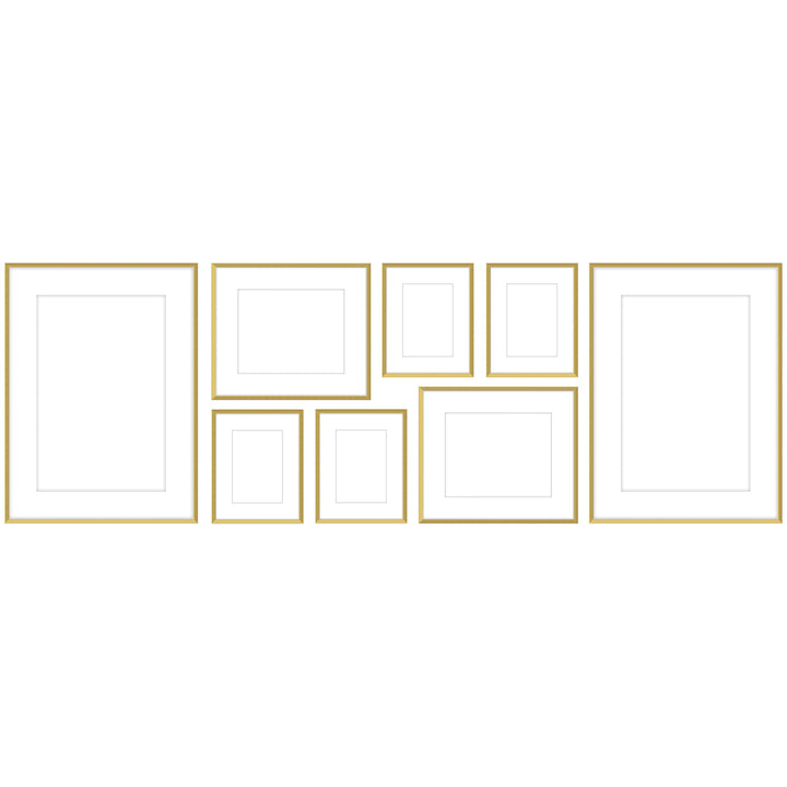Gallery Wall - #107 Ashton (Flat) / Gold Satin Gallery Walls Made Easy