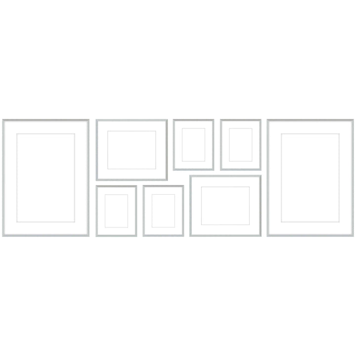Gallery Wall - #107 Ashton (Flat) / Silver Satin Gallery Walls Made Easy