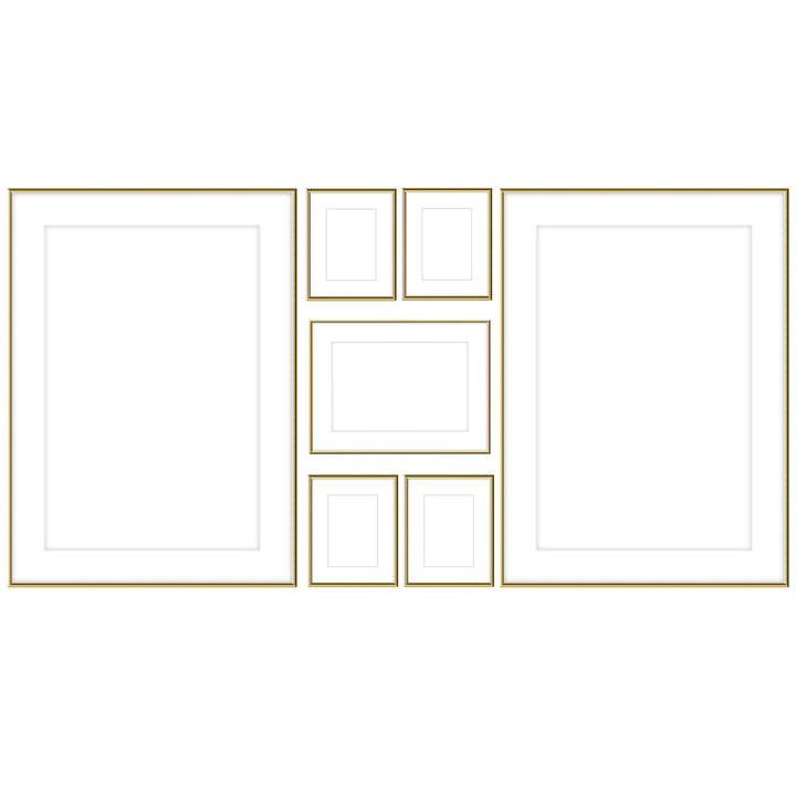 Gallery Wall - #108 Ashton (Flat) / Gold Gloss Gallery Walls Made Easy