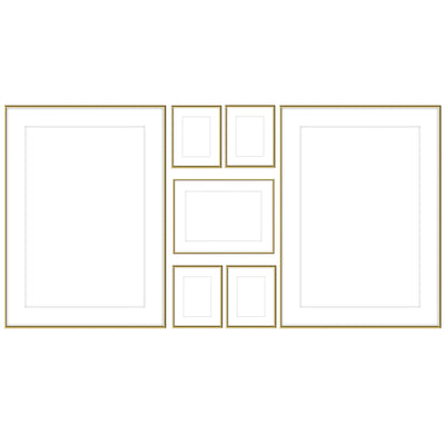 Gallery Wall - #108 Ashton (Flat) / Gold Gloss Gallery Walls Made Easy